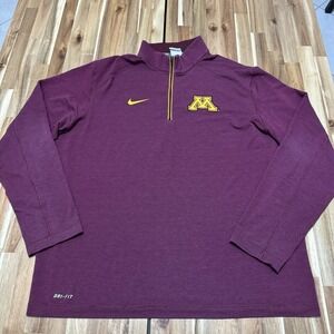 Minnesota Golden Gophers Pullover Mens XL Nike Maroon 1/4‎ Zip College Football